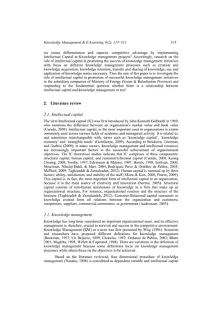The role of intellectual capital in promoting knowledge management ...