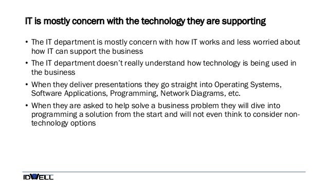 The role of the IT department in business