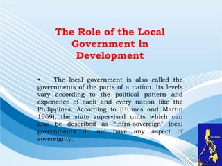 The Role of Local Government | PDF