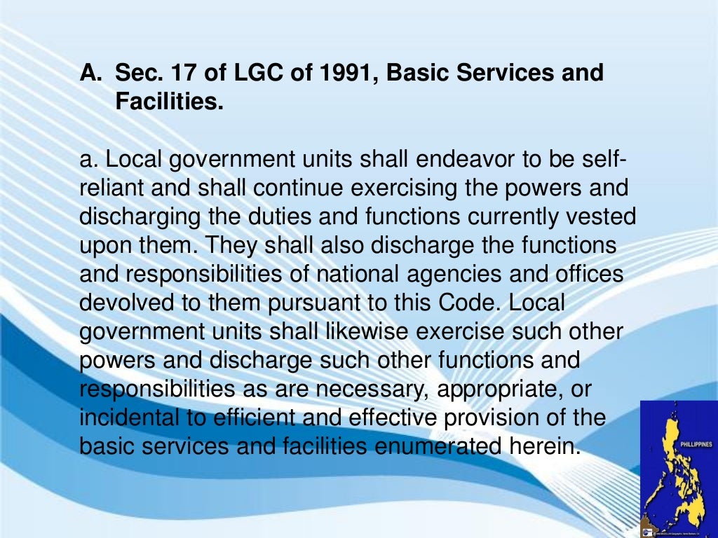 The Role of Local Government