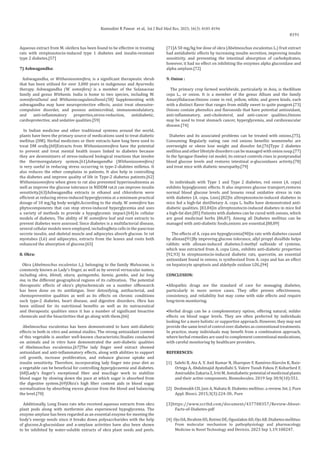 THE ROLE OF MEDICINAL PLANTS IN DIABETES CONTROL A REVIEW OF ...