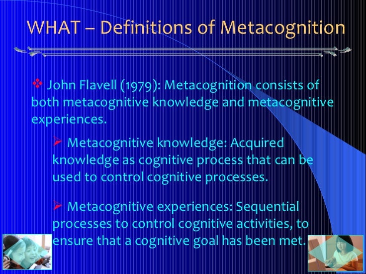 The role of metacognitive knowledge in the processing