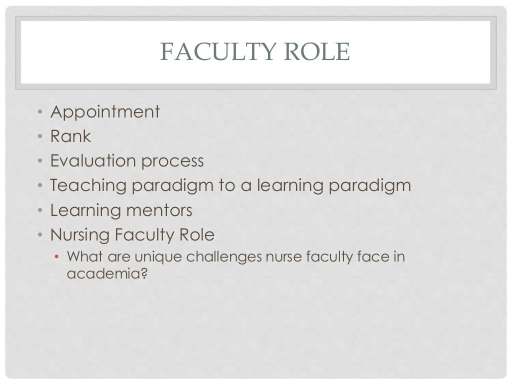 The role of nurse educator