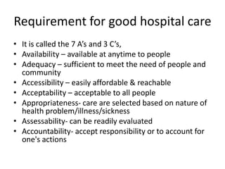 The role of nurses in tertiary hospital | PPTX