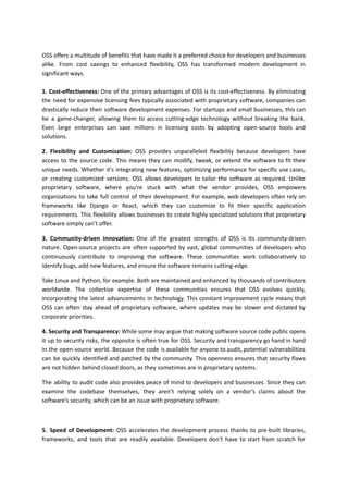 The Role of Open-Source Software in Modern Development | PDF