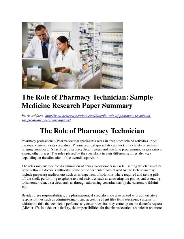 academic essay about pharmacy