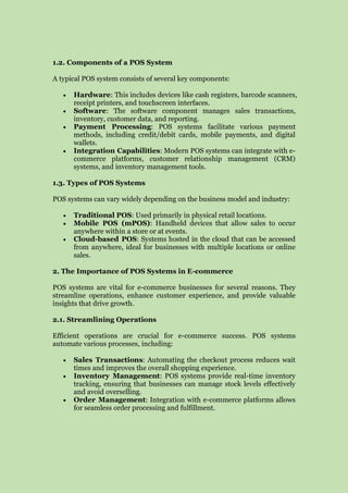 The Role of POS Systems in E-commerce Growth | PDF