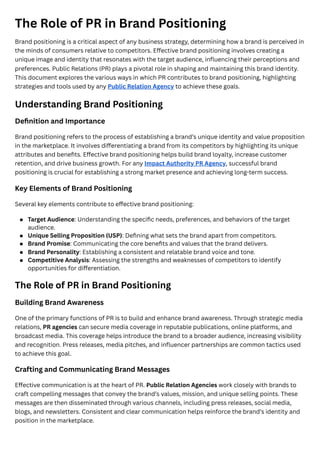 What Is The Role of PR in Brand Positioning.pdf | Free Download
