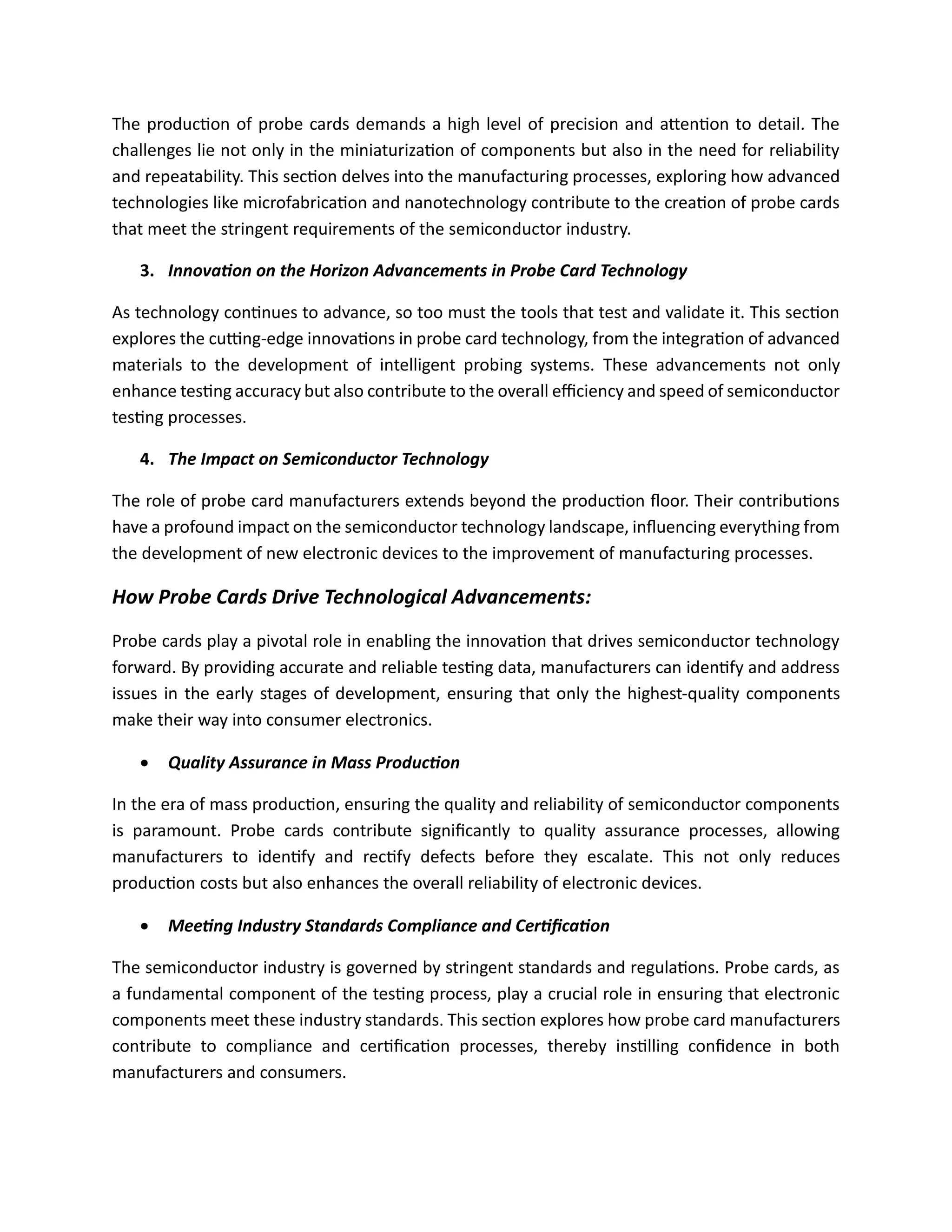 The Role of Probe Card Manufacturers in Advancing Semiconductor ...