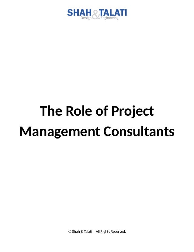 The Role Of Project Management Consultants