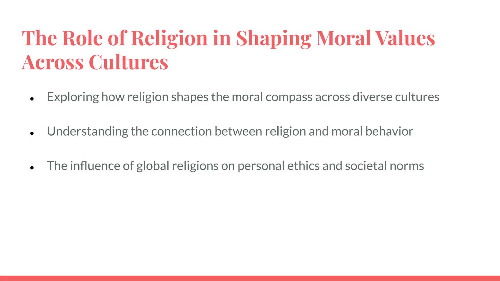 The Role of Religion in Shaping Moral Values Across Cultures | PDF