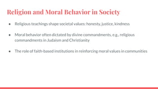 The Role of Religion in Shaping Moral Values Across Cultures | PDF