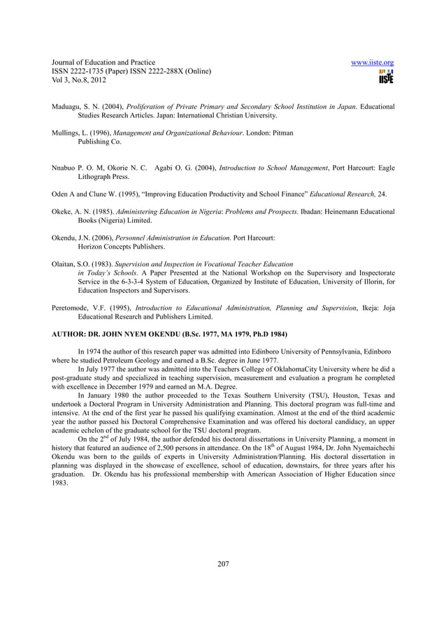 The role of school board, school heads and parent teachers association