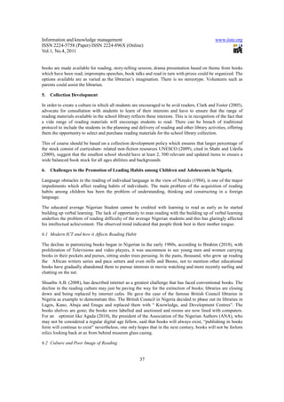 The role of schools and public libraries in promoting reading habit ...