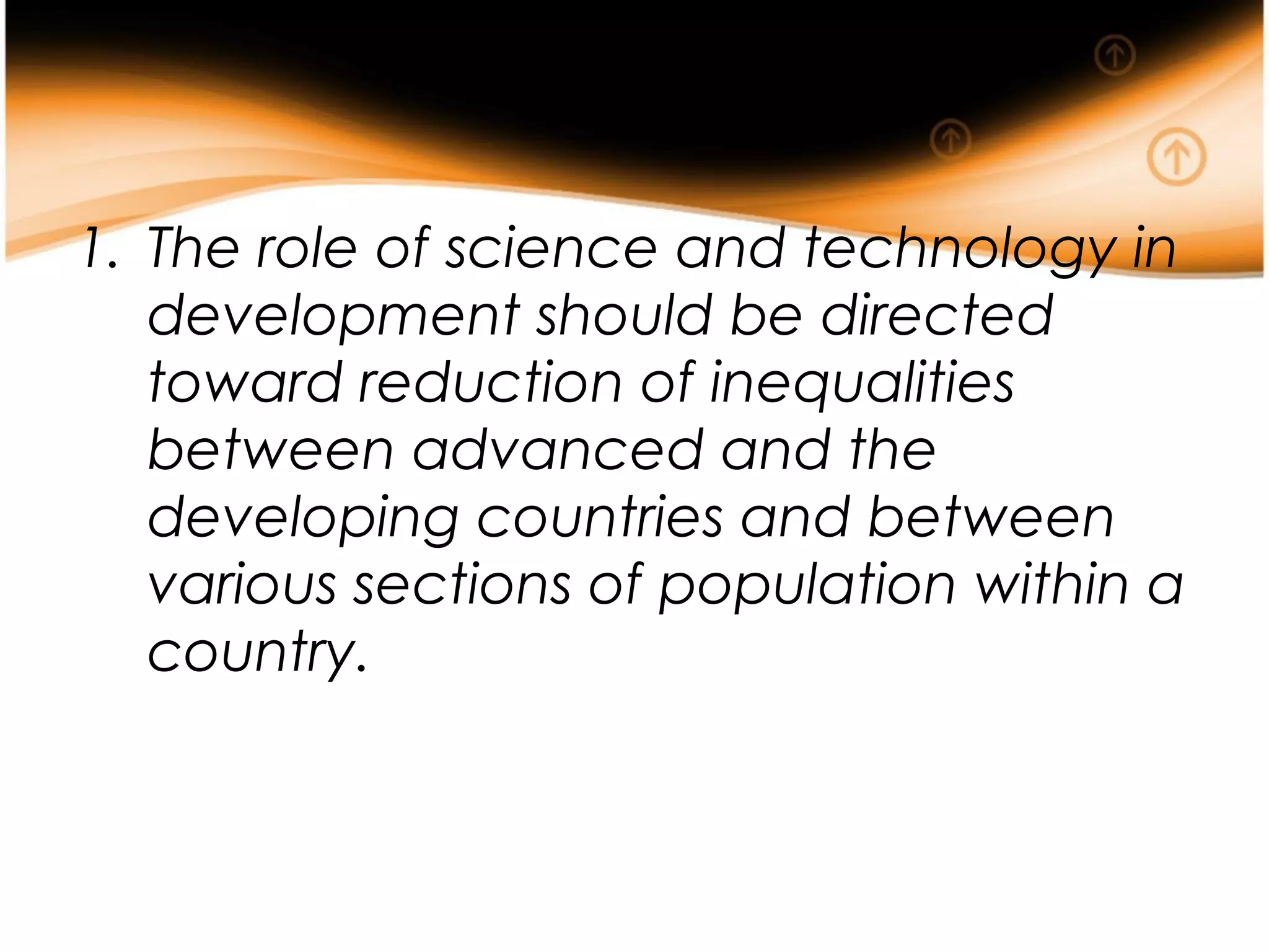 The role of science and technology in development | PPT