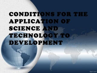 The role of science and technology in development | PPT