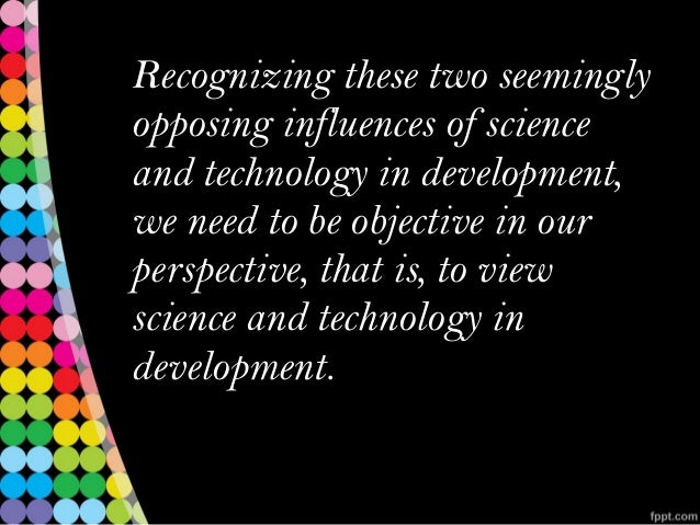The Role Of Science And Technology In Development