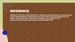 The Role of Social Media in Child andAdolescent Mental Health.pptx ...