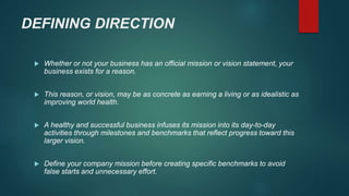 The role of stratergic direction in organization design | PPTX