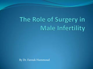 The Role of Surgery in Male Infertility By Dr. Farouk Hammoud 