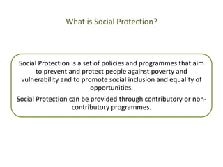 The role of targeting in social protection programmes what have we learned so far