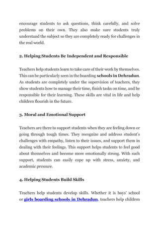 The Role of Teacher in Student Life — A Pillar of Academic and Personal ...