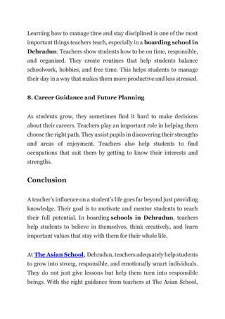 The Role of Teacher in Student Life — A Pillar of Academic and Personal ...