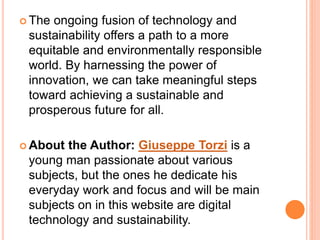The Role of Technology in Advancing Sustainable Development.pptx