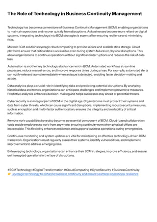 The Role of Technology in Business Continuity Management.pdf