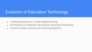 The Role of Technology in Modern Education | PDF