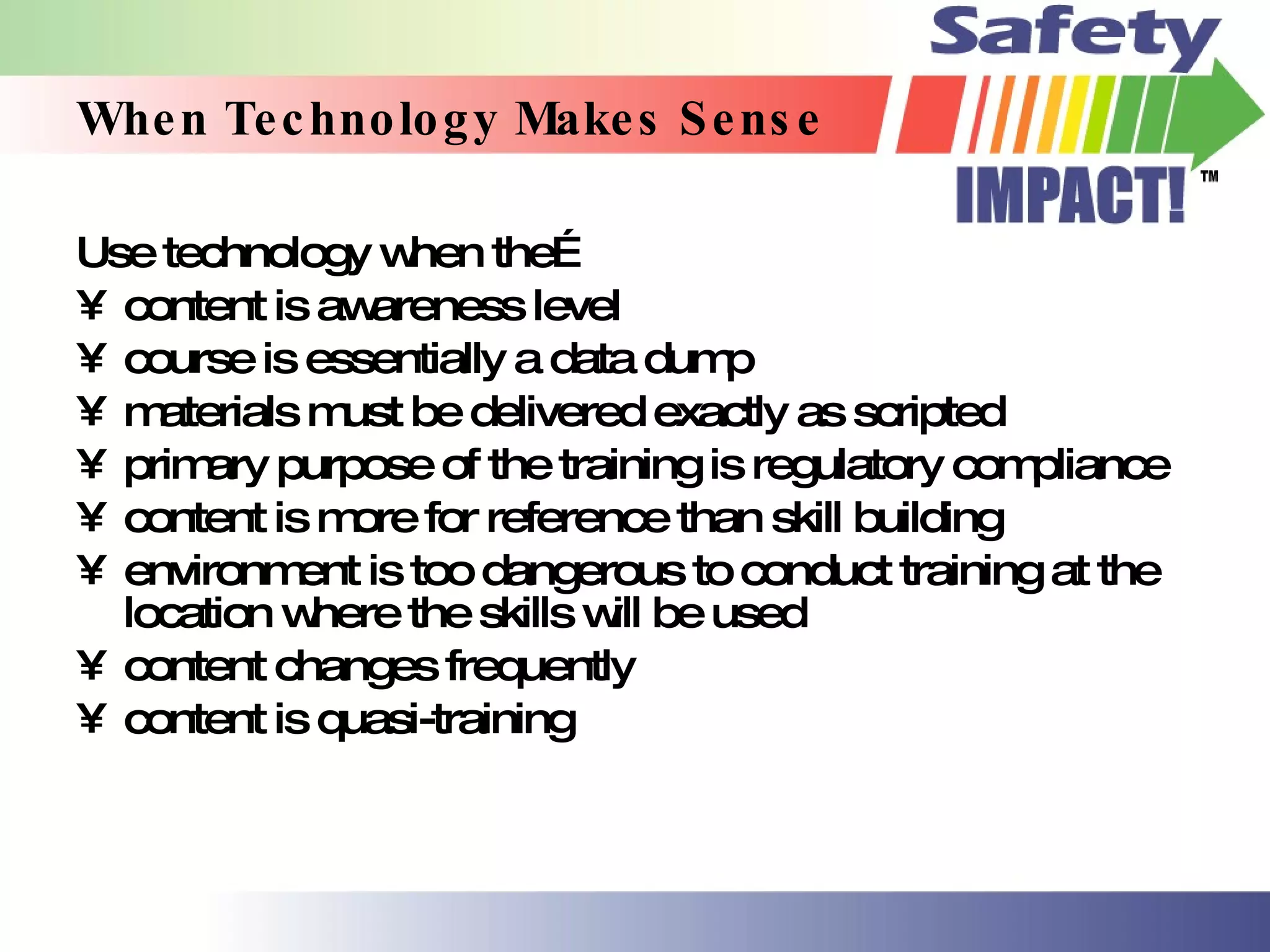 The Role Of Technology In Safety Training | PPT