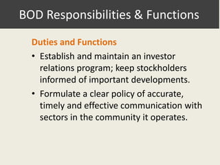 The Role Of The Board Of Directors In Corporate Governance And Policy…