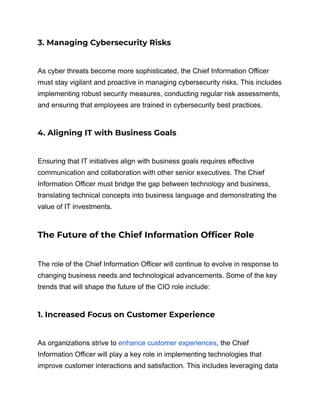 Role of the Chief Information Officer in Modern Organizations | CIO ...