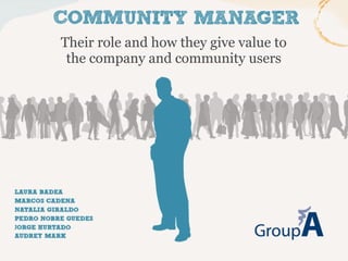 Their role and how they give value to
 the company and community users
 