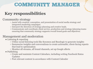 The role of the community manager | PDF