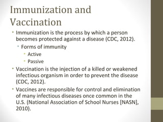 The role of the nurse in public health safety: Immunization | PPT