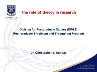 The role of theory in research | PPT