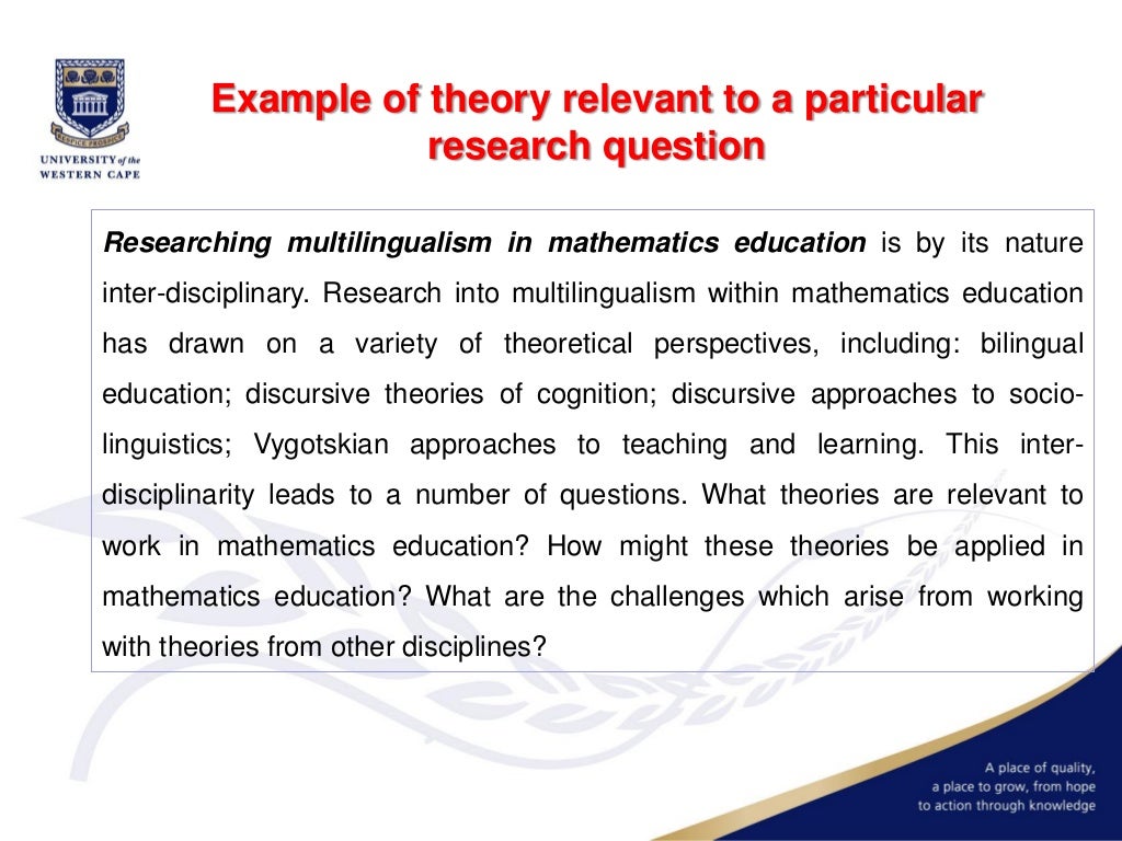 The role of theory in research