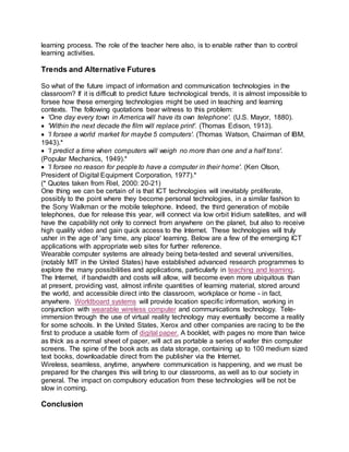 The role of the teacher in the use of ict | DOCX