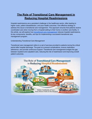Transitional Care Goals Examples The Role of Transitional Care Management in Reducing Hospital ...