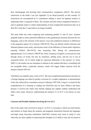 The role of translation in english language teaching | PDF