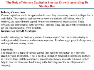 The Role of Venture Capital in Startup Growth According To Stanley Bae.pptx