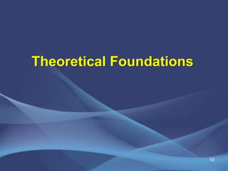 Theoretical Foundations
10
 