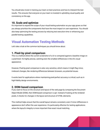The Role of Visual Testing in Modern UI/UX Development | PDF