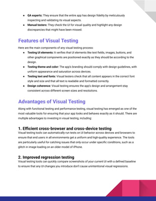 The Role of Visual Testing in Modern UI/UX Development | PDF