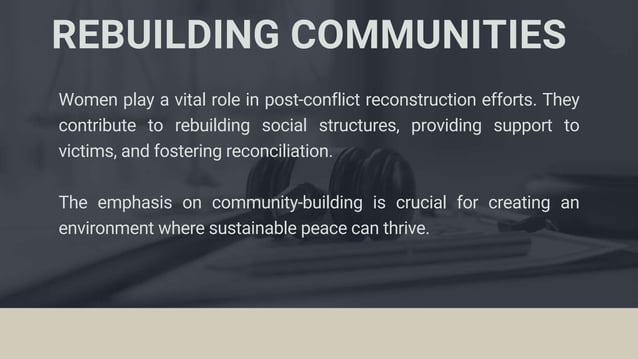The Role Of Women In Peacebuilding Pptx