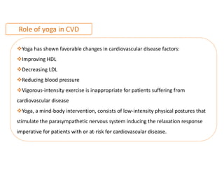 The role of yoga in cardiovascular disease | PDF