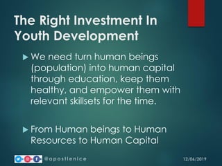 The Role of Youth In the Economy Development of Nigeria | PDF