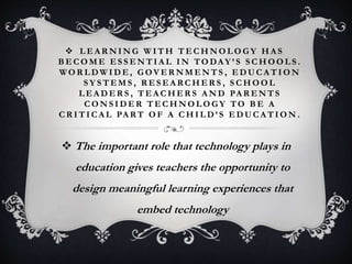 The roles and function of educational technology in the 21st Century ...