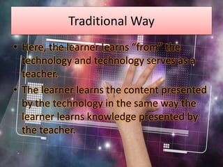 The roles of educational technology in learning | PPTX